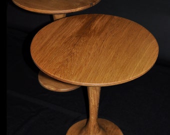 Oak Bedside Table Pair - Oak side tables