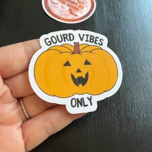 Gourd Vibes Only sticker, Cute Sticker, Pumpkin Sticker, Halloween Sticker, Funny Sticker