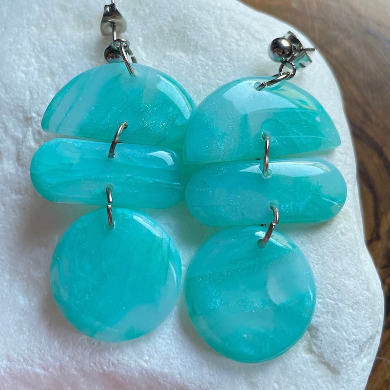 Vintage Con Timbro 925 Argento Sterling Turchese Occhio Di - Foto 10