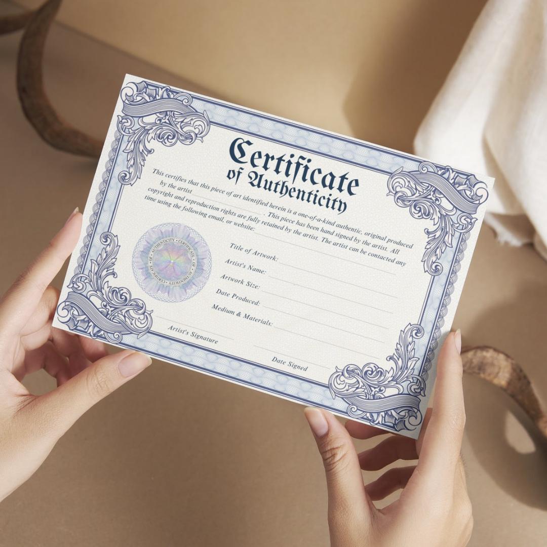 Victorian Certificate of Authenticity Template: Editable Printable