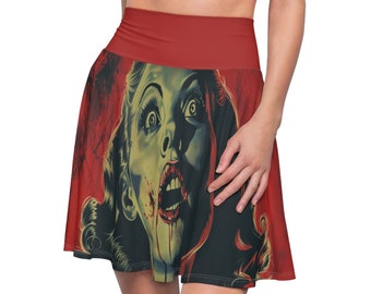Vintage Horrorfilm Skater Rock - Retro Style, Perfektes Geschenk für Horror Liebhaber!