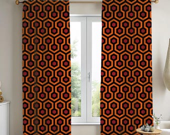 The Shining Rug Pattern Window Curtain / Horror In the Home from the The Shining's Overlook Hotel 50" × 84"
