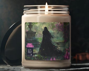 Aromas para lugares embrujados: vela de soja con aroma a duelo primaveral, vela de espectro primaveral, vela de soja natural Lady Grimm.