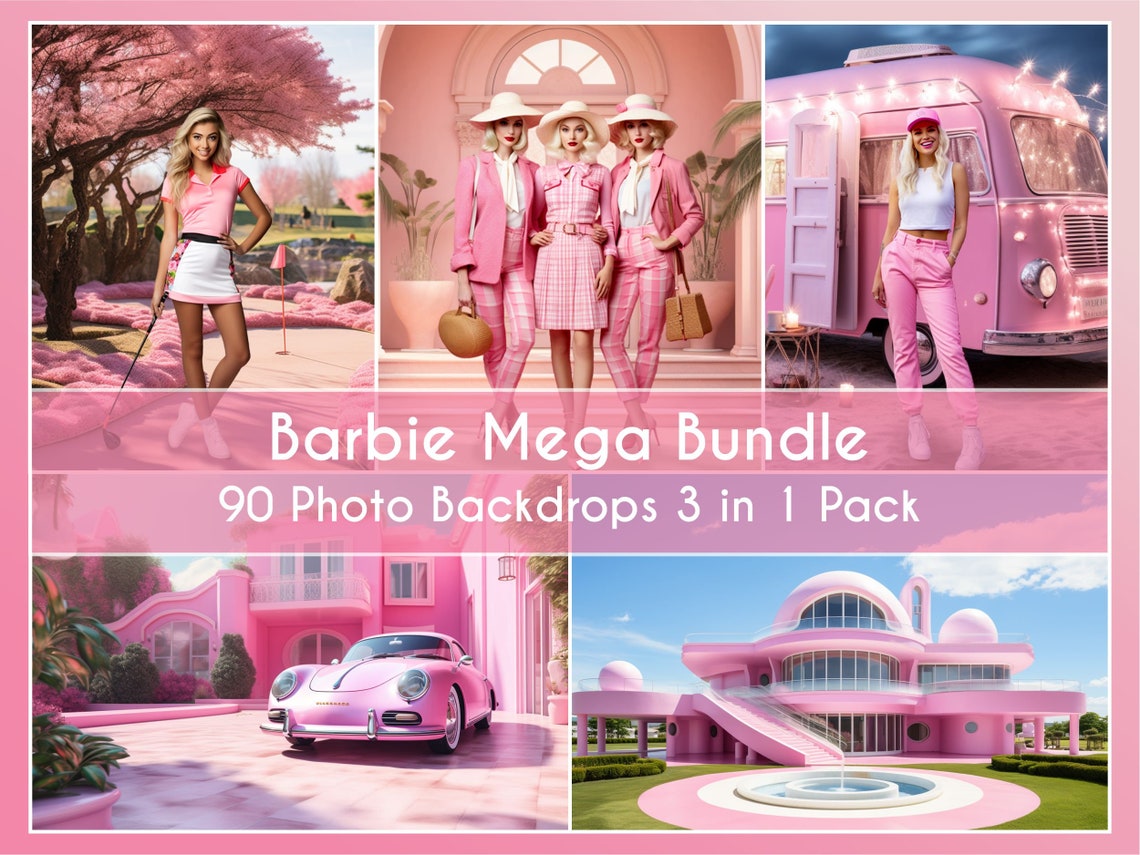 90 Photo Backdrop Set, Barbie Scenario Backgrounds Mega Bundle Etsy