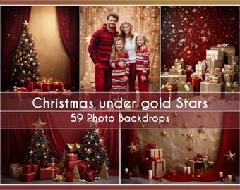 59 Fotokulissen Set, Christmas Backdrops, Digitale Hintergründe Fine Art Backdrops