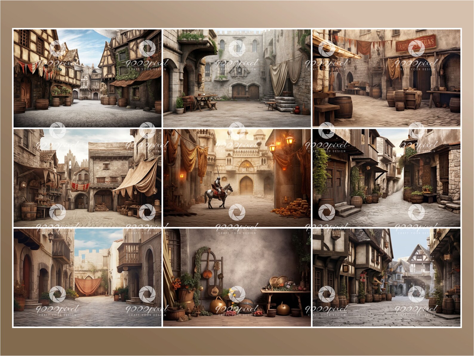 Backdrop Midieval 80 Digita Backdrops, Medieval Digital Art Photo Backdrops Set - Etsy
