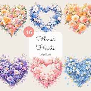 Blumen Herzen Clipart Rose Blume Herz Clip Art Valentine Illustration PNG Aquarell Blumen Liebe Herz Transparentes Bild Kommerzielle Nutzung