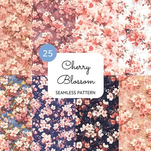 Flor de cerejeira padrão sem emenda sakura anime repetindo padrão papel de embrulho papel digital scrapbooking uso comercial