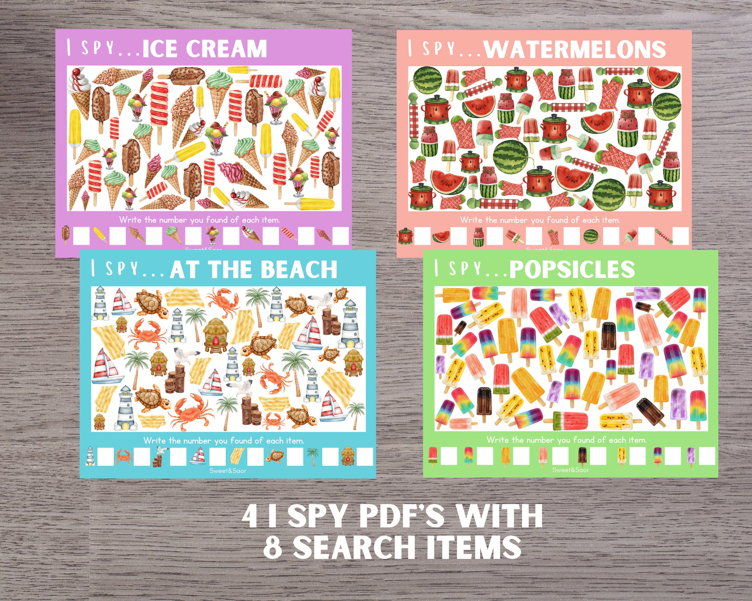 Summer I Spy Summer Preschool Printable I Spy Printable - Etsy