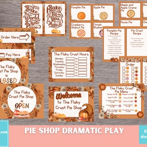 Pie Shop Pretend Play, Thanksgiving Dramatic Play, Classroom Dramatic Play Printable, Homeschool Dramatic Play, Imaginative Play Center
