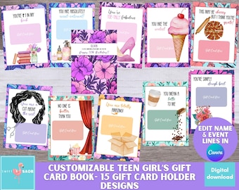 Libro de tarjetas de regalo para adolescentes: Regalo de cumpleaños personalizable (descarga digital)