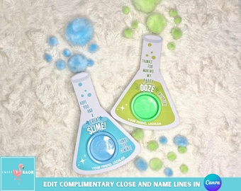 Kids Science Party Favor, Printable Science Party Gift Tags, Mad Science Birthday Party Decorations, Kids Scientist Thank You Cards