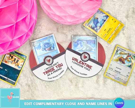 Kids Valentine Trading Card Holder: Printable Classroom Valentines (PDF)