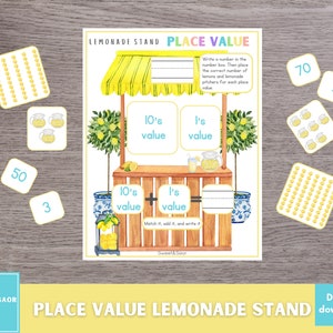 Place Value Counting Activity, Printable Math Game, First Grade Math Lesson, Count by Tens Worksheet, Homeschool Math Resource