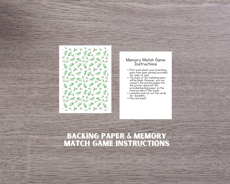 Christmas Memory Match Game: Holiday Printable (digital Download) - Etsy