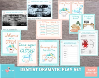 Dentist Dramatic Play Printable, Dentist Office Pretend Play, Classroom Dramatic Play, Home Dramatic Play, Dramatic Play Center