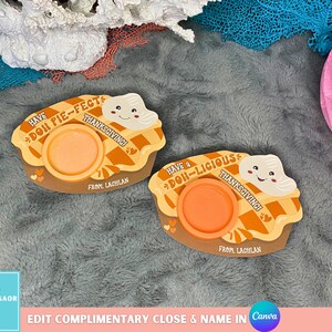 Porte-pâte à modeler pour tarte de Thanksgiving, cartes à jouer aux jouets imprimables pour Thanksgiving, articles de toilette de pâte à modeler, cadeau étudiant d'automne sans bonbons