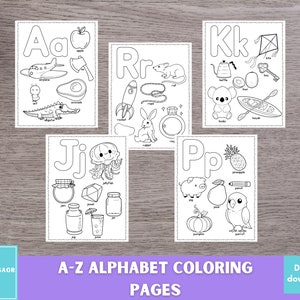Páginas para colorear del alfabeto para imprimir, páginas para imprimir para la educación en el hogar en el jardín de infantes, recursos para la educación en el hogar, páginas para colorear del alfabeto para niños