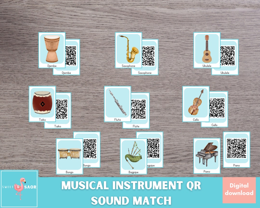 Musical Instrument Identification Cards & Their Sounds, Musical