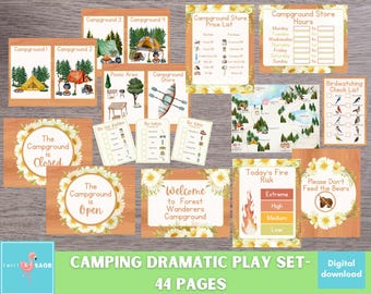 Camping Dramatic Play Center: Pretend Campground Activities (PDF Download)