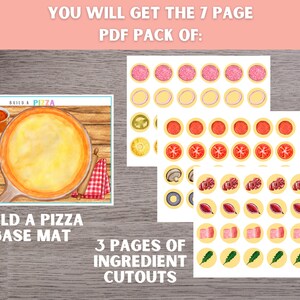 Build A Pizza, Pretend Play Pizzeria Printable, Dramatic Play Printable ...