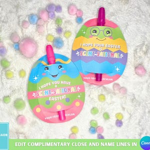 Oster Duft Marker Halter, Klassenzimmer Ostern Geschenkanhänger, Non Candy Ostergeschenk, Duftmarker Etiketten, Kinder Ostern Korb Stuffer