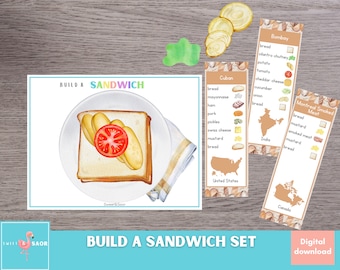 Sandwich Matching Game: Educational Pretend Play (Digital Download)