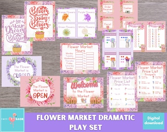Flower Shop Dramatic Play Set: Printable Pretend Play (PDF Download)