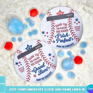 Porte-carte cadeau baseball imprimable, carte de remerciement pour entraîneur de baseball, cadeau pour entraîneur de baseball, fin de saison, cadeau de remerciement pour entraîneur de baseball
