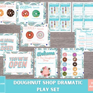 Doughnut Shop Dramatic Play, Pretend Play Printable, Classroom Dramatic Play, Home Dramatic Play, Dramatic Play Center
