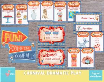 Carnival Dramatic Play, State Fair Pretend Play, Classroom Dramatic Play, Dramatic Play Center Printable