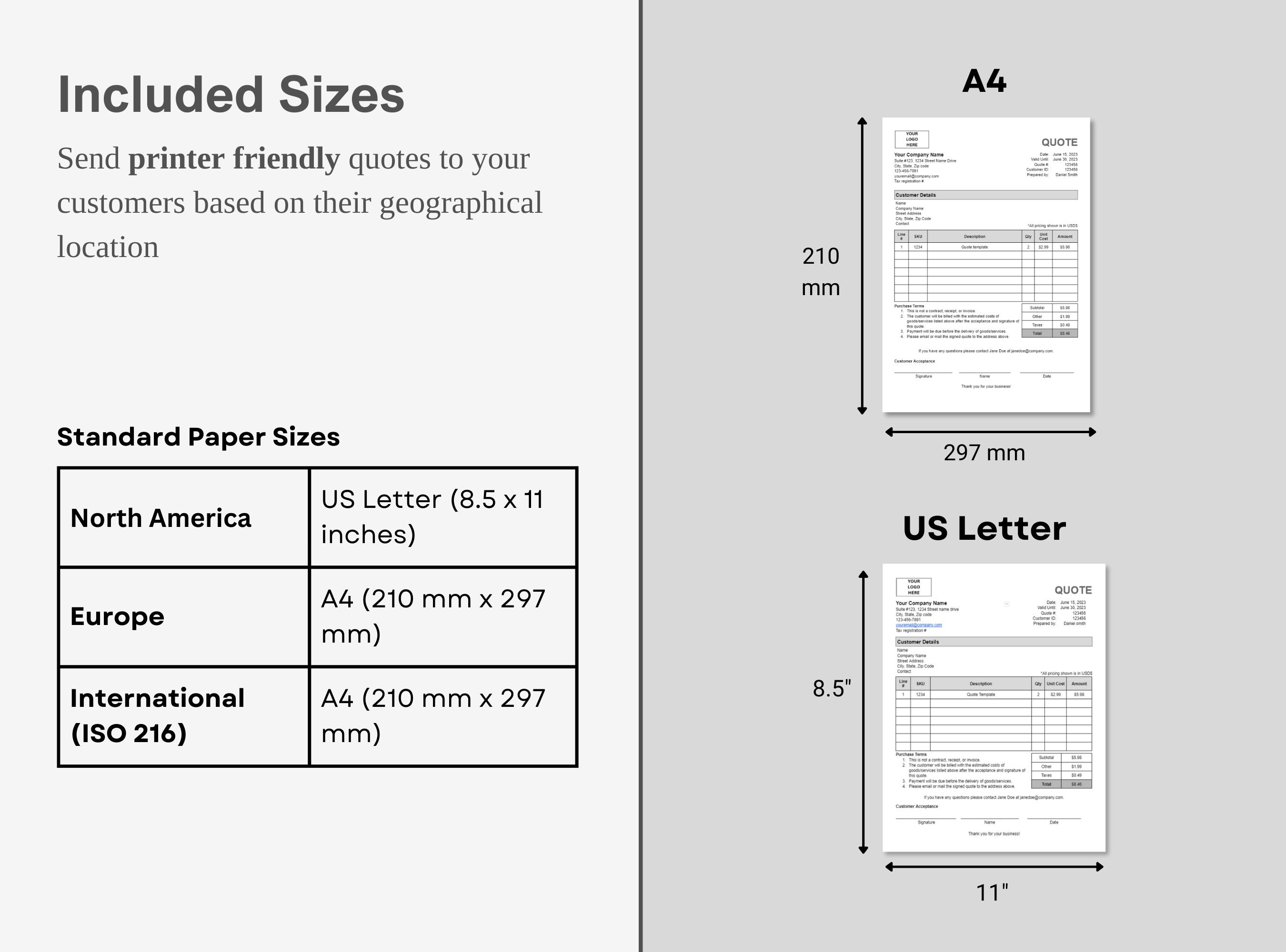 Quotation Footer Editable Business Quotation Template. Google Docs Quotation. MS Word ...