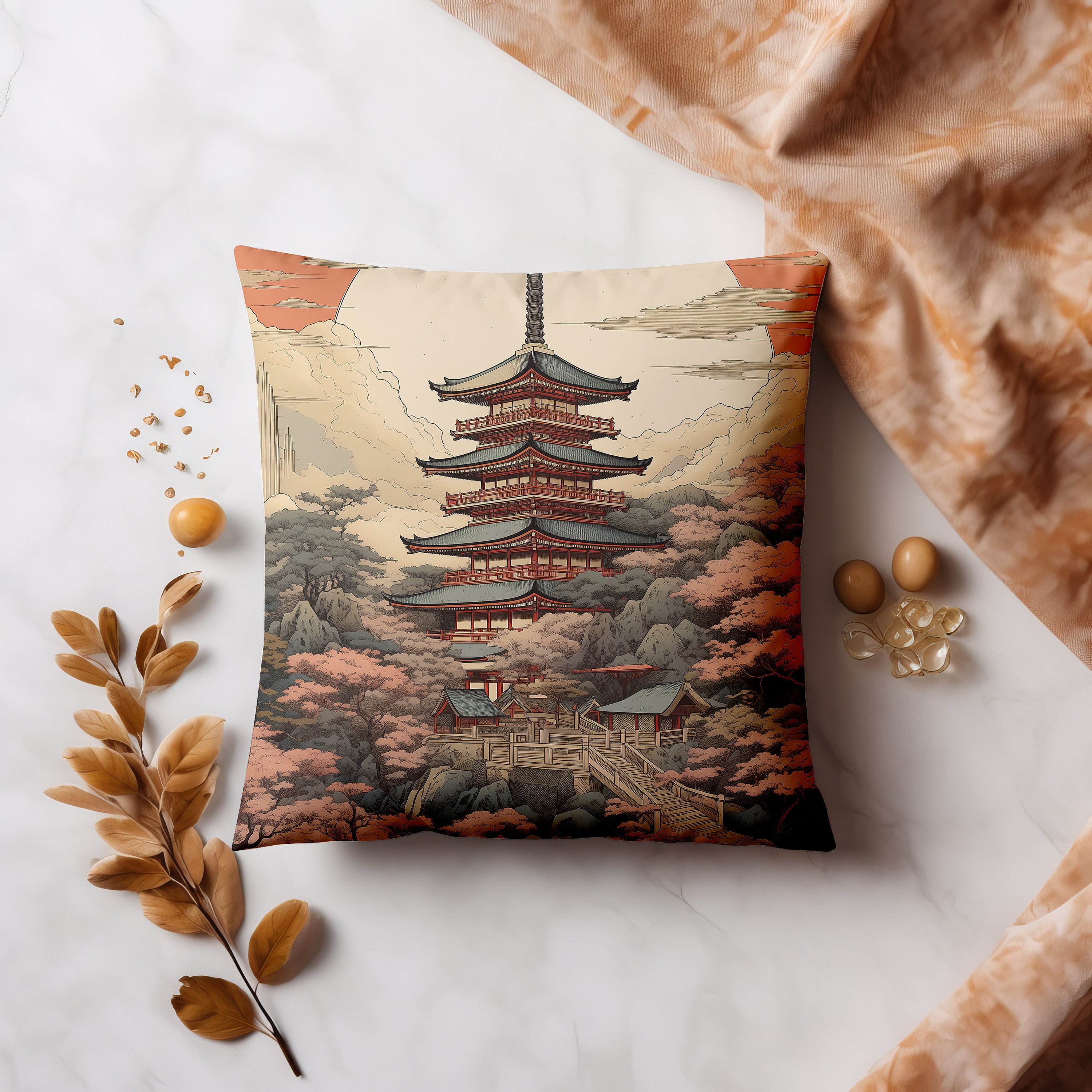 Japan Pillow Cover Etsy