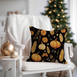 Halloween Farmhouse Throw Pillow Cover - Farmhouse Rustic Décor - Halloween Pumpkin Pillow Case