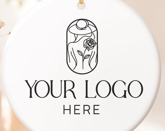Custom Design Ornament, Business Logo Christmas Ornament, Personalized Company Gift, Small Business Ornament, Personalized Photo Ornament