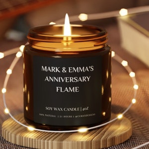 Mark & Emma&#39;s Candle, Funny Candle,Personalized Candle Gift,Custom Name Candle,Gift Candle,Birthday Candle,Mother&#39;s Day candle,Spa Candle