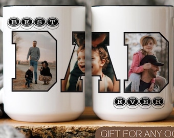 Personalized Photo Mug For Dad, Fathers Day Gift, Photo Collage Mug, Dad Birthday Gift,Christmas Dad Mug,Photo Gift for Father Gift From Kid