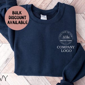 Custom Logo Sweatshirt, Personalized Company Logo Sweatshirt, Custom Business Logo Work Shirt,Custom Logo Shirt for Business, Staff Uniforms