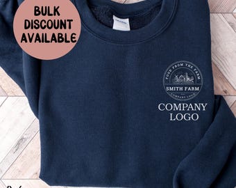 Custom Logo Sweatshirt, Personalized Company Logo Sweatshirt, Custom Business Logo Work Shirt,Custom Logo Shirt for Business, Staff Uniforms
