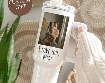 Personalized Dad Tumbler with Photos, Custom Photo Tumbler for Grandpa, Daddy Gift from Daughter,Father’s Day Tumbler, Dad Tumber Birthday