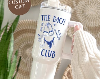 The Bach Club Tumbler, Custom Bridesmaid Tumbler, Bachelorette Party Cup, Matching Tumbler, Custom Bride Club Tumbler, Bridesmaid Gift