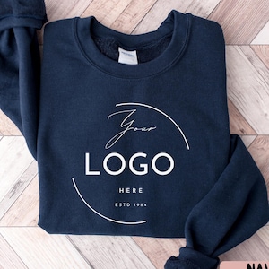 Custom Logo Sweatshirt, Personalized Company Logo Sweatshirt,Sports Team Logo Clothing,Business Logo Sweater,Custom Brand Shirt for Business