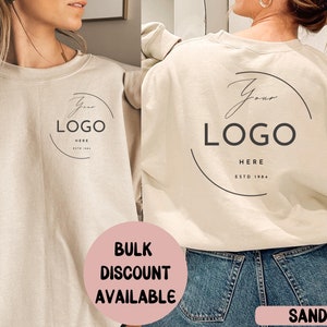 Custom Logo Sweatshirt, Personalized Company Logo Sweatshirt, Small Business Sweatshirt, Custom Company Logo Shirt, Custom School Logo Shirt