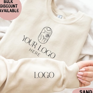 Custom Logo Sweatshirt, Personalized Company Logo Sweatshirt,Sports Team Logo Clothing,Custom Brand Shirt for Business, Small Business Shirt