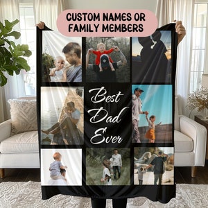 Custom Blanket with Photos & Text,Personalized Blanket with Picture, Photo Blanket for Mom,Dad,Couple,Girlfriend,Boyfriend,Wife,Husband