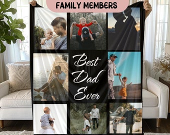 Custom Blanket with Photos & Text,Personalized Blanket with Picture, Photo Blanket for Mom,Dad,Couple,Girlfriend,Boyfriend,Wife,Husband