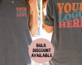 Custom Comfort Colors® Logo Shirt, Business Logo T-Shirt,Personalized Branding Tee,Your Design Here,Staff Uniform Shirt,Custom Company Shirt