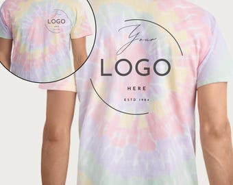 Company Logo Tie-Dye T-shirt, Small Bussines Logo Shirt, Business Logo Shirt, Personalized Company Logo Shirt,Custom Logo Shirt,Custom Brand