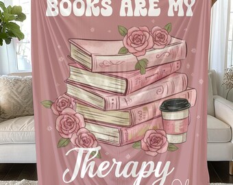 Custom Name Bookish Blanket, Cozy Reading Blanket for Book Lovers, Personalized Name Book Lover Gift Cozy Throw for Readers Booktok Gift