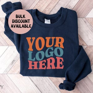 Custom Logo Sweatshirt,Personalized Company Logo Sweatshirt,Business Branding Crewneck,Your Logo Here,Small Business Merch,Custom Sweatshirt
